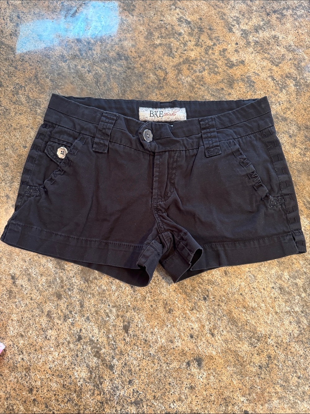BKE casuals Mollie Black Women's Low-Rise Shorts